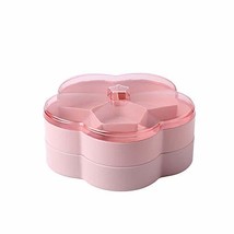 Plastic Party Snacks Serving Tray Appetizer Plates Snack Bowls with Lid ... - $26.72