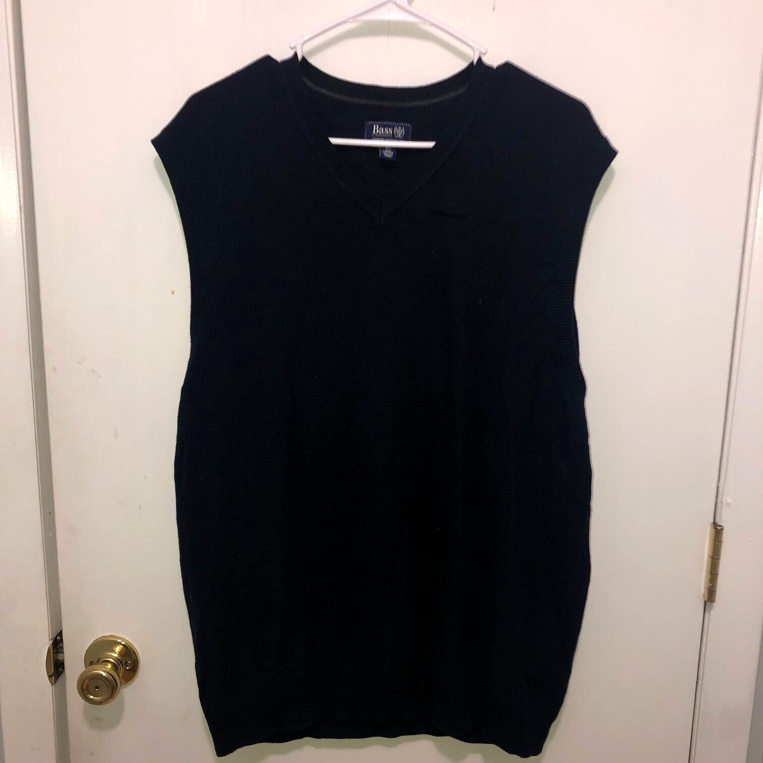 G.H Bass &amp; Company Mens SZ XL Navy Blue Cotton Sleeveless Pullover Vest - $12.86