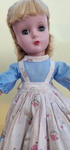 Vtg Madame Alexander Little Women Amy Hard Plastic Doll 14&quot; In Tagged Dress - £94.95 GBP