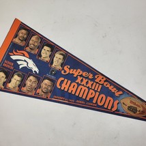 Vintage 1998 Denver Broncos AFC Champions Super Bowl XXXIII 30” Pennant Bar Flag - £25.70 GBP