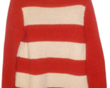 Chicos sweater Striped Coral gold metallic loose knit Chicos size 2 = si... - $10.00