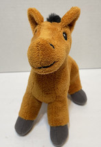 Melissa and Doug Horse Pony Plush 8&quot; Brown Chestnut Feed Groom Stuffed Animal - £6.14 GBP