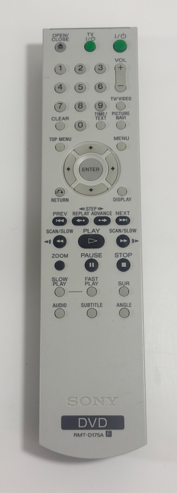 Sony Remote RMT-D175A CD/DVD DVP-NS50P DVP-NC60P DVP-NC85H GENUINE  			