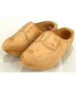 Vintage Hand Carved Dutch Decorative Wooden Shoes- 7&quot; - $33.65