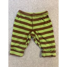 Carters Baby Infant Size 3 months Pull On Pants Striped Green brown Monkey Face - £6.88 GBP