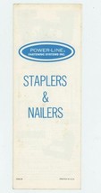 Power-Line Fastening Systems Inc. Staplers &amp; Nailers Advertising Brochure - $9.69