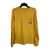 LSU  Womens Shirt Size Small Gold Tee Long Sleeve Pocket Geaux Tigers Pu... - £14.64 GBP