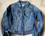 Womens Old Navy Jean Jacket Size Small Metal Button Light Wash Blue Denim - $19.39