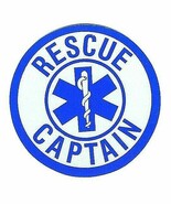EMS RESCUE CAPTAIN Highly Reflective STAR OF LIFE Vinyl 2 1/2&quot; Round DECAL - $46.60 MXN