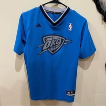 Adidas OKC Thunder Jersey Youth Large Blue Westbrook 0 NBA Basketball - $467.22 MXN