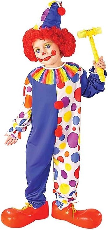 FORUM BLUE/RAINBOW CLOWN UNISEX HALLOWEEN COSTUME CHILD SIZE MEDIUM (8-10) 58261 Item image 3