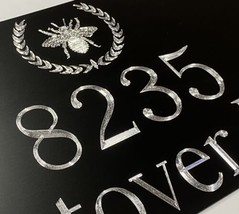 Engraved Bee Personalized Custom House Number Street Address Metal 16x8 Sign - £25.95 GBP