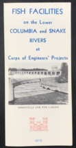 1970 Fish Facilities Lower Columbia &amp; Snake Rivers Travel Brochure Bonne... - $13.99