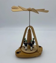 Vtg Erzgebirge Musicians Carousel Windmill Pyramid Christmas Candle Wood German - £67.35 GBP