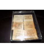 Stampin&#39; Up SIMPLE WISHES Set of 6 Rubber Stamp Set ~ Retired 1998  EUC - £17.79 GBP