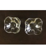 VINTAGE Set of 2 BACCARAT Glass BUTTER Dishes SCALLOPED Thick EDGES Square - £39.43 GBP