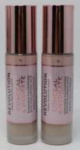 Makeup Revolution Conceal &amp; Hydrate Full Coverage Foundation - F1 - Lot ... - £15.76 GBP