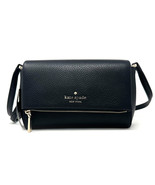 Kate Spade Leila Mini Zip Crossbody Purse in Black Leather KE487 - $135.40 CAD