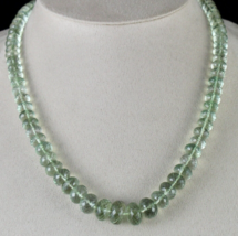 Natural Green Amethyst Beads Faceted Round 1 L 347 Cts Gemstone Finest Necklace - £124.92 GBP