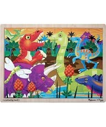 Melissa &amp; Doug Fresh Start Prehistoric Sunset Wooden Jigsaw 24 Pc Puzzle... - £7.82 GBP