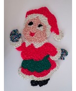 Vintage Melted Plastic Popcorn Christmas Mrs. Santa Claus Decoration - $41.64 CAD