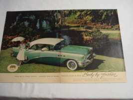 1955 Color Ad Body By Fisher Featuring Buick 4-Door Riviera - $13.70 CAD