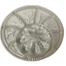 Round Relish And Deviled Egg Tray Plate Platter Clear Indiana Glass Vintage Lrg - £16.59 GBP
