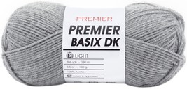 Premier Yarns Basix DK Yarn Fog Gray Pack of 1 Skein - $27.05