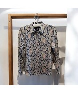 Chaps No Iron Womens Paisley Long Sleeve Button Shirt Size L Blue Multic... - $440.09 MXN
