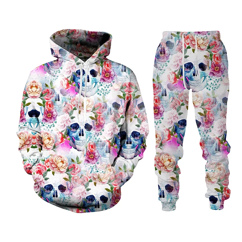  Autumn And Winter New 3D  Print Couple Hoodies Trousers Suits Streetwear Hip Ho - £191.10 GBP