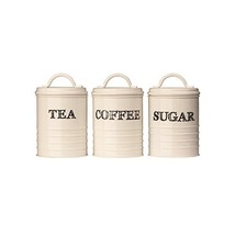 Premier Housewares Sketch Tea/Coffee/Sugar Canisters - Cream, Set of 3  - $56.00