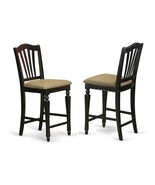 Set Of 2 Chelsea Kitchen Counter Height Chairs With Fabric Padded Seat I... - £249.45 GBP