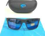 Costa Sunglasses Lido 910405 Matte Black Frames with Blue 580P Mirrored ... - $93.28
