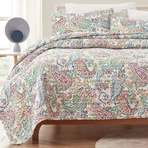 Sleep Zone 3-Piece Printed Quilt Set - Full/Queen, 90X96 Inch | 2 Pillow... - $46.99