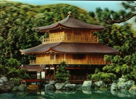 Vintage 3D Lenticular Postcard Kinkakuji Temple Kyoto Japan With Sleeve - £7.95 GBP