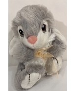 Dandee Large Eyed Bunny Rabbit Stuffed Plush 7 inches Big Ears Bow Easte... - £8.84 GBP