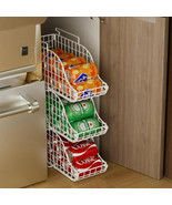 3-Pack Stackable Pantry Can Dispenser Baskets Standing Beverage Pop Soda Soup - $24.70