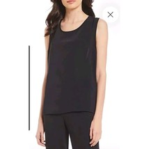 NWT Caroline Rose Women&#39;s Black Essential Basic Knit Jersey Tank Top Size M - £29.32 GBP