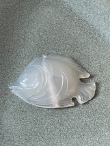Finely Carved Translucent White Agate Stone Tropical Ocean Fish Pendant or Other - £15.36 GBP