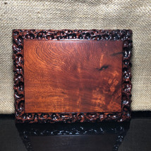 Wooden stand made of Padauk, pattern sculpture handmade size 8.5&quot; - £37.39 GBP