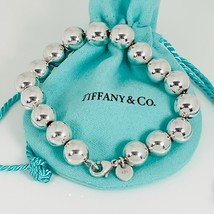 8&quot; inch Tiffany &amp; Co HardWear Bead Ball Bracelet in Silver with Blue Pouch - $224.50