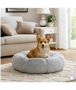 Friends Forever Dog Bed Gray Pet Pumpkin Donut 36&quot; Luxury Ultra-Soft Medium - $140.32 CAD
