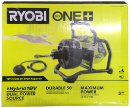 For Parts - Ryobi P4003k 18v Hybrid 50&#39; Drain Auger (Tool Only) - £113.62 GBP