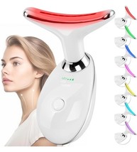 Facial Massager Red-Light-Therapy-for-Face and Neck, Face  culpting White - $29.58