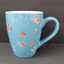 St. Nicholas Square Floral 10 oz. Blue &amp; White Round Stoneware Coffee Mu... - $11.67