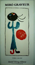 Miro Graveur TOMEI 1928-1960 Engraved Lithograph Poster, Maeght Lelong 90 x 48cm - £210.00 GBP