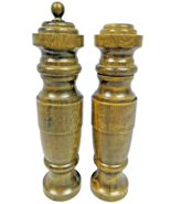 Vintage Salt Shaker &amp; Pepper Mill Grinder Wood Made in Japan - $24.95