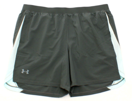 Under Armour Gray UA Launch Run 7&quot; Brief Lined Shorts Men&#39;s 3XL - $34.64