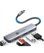 Warrky USB C Card Reader 5 in 1 Silver Gray 0.6ft - $12.97 CAD