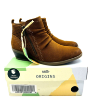 Earth Origins Collette Cheryl Suede Ankle Boots - Cognac, US 6.5M /EUR 37.5 - £30.92 GBP